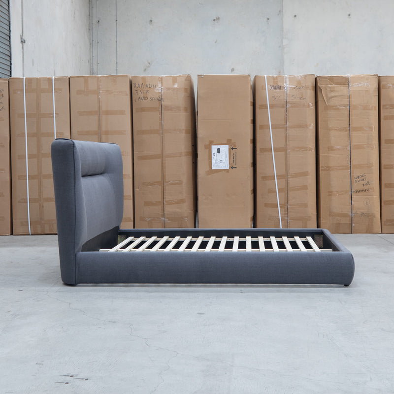 The Quinn King Upholstered Bed - Charcoal