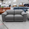 The RS-11583-PR Two seat full leather dual motor recliner - Elephant - Floor Stock available to purchase from Warehouse Furniture Clearance at our next sale event.