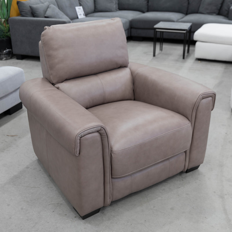 The RS-13015 Single leather electric recliner - Brown - Floor Stock available to purchase from Warehouse Furniture Clearance at our next sale event.