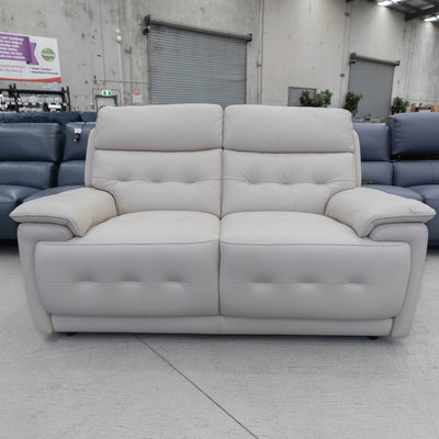 The RS-13110-UK Fixed 2 seat leather sofa - Frost - Floor Stock available to purchase from Warehouse Furniture Clearance at our next sale event.