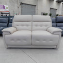 The RS-13110-UK Fixed 2 seat leather sofa - Frost - Floor Stock available to purchase from Warehouse Furniture Clearance at our next sale event.