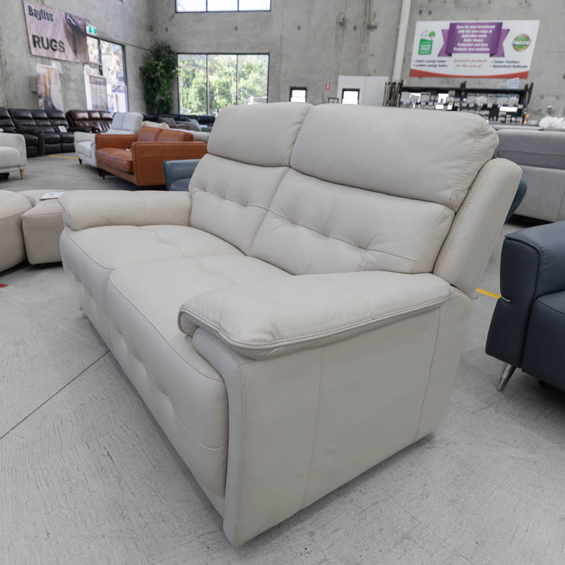 The RS-13110-UK Fixed 2 seat leather sofa - Frost - Floor Stock available to purchase from Warehouse Furniture Clearance at our next sale event.