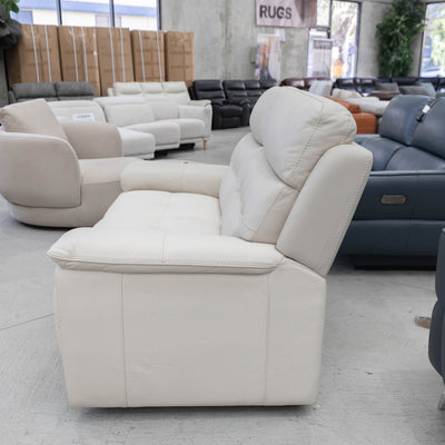 The RS-13110-UK Fixed 2 seat leather sofa - Frost - Floor Stock available to purchase from Warehouse Furniture Clearance at our next sale event.