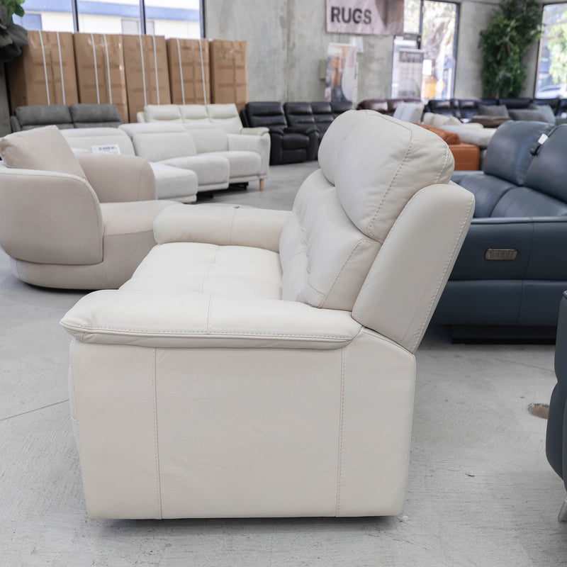 The RS-13110-UK Fixed 2 seat leather sofa - Frost - Floor Stock available to purchase from Warehouse Furniture Clearance at our next sale event.