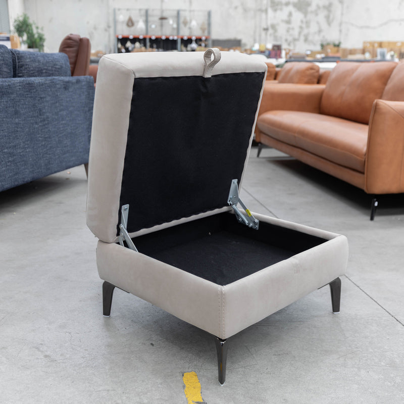 The RS-13250-PR Square ottoman - Light Khaki - Floor Stock available to purchase from Warehouse Furniture Clearance at our next sale event.