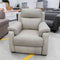 The RS-9495-PR Single leather dual motor recliner - Silver Grey - Floor Stock available to purchase from Warehouse Furniture Clearance at our next sale event.