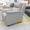 The RS-9495-PR Single leather dual motor recliner - Silver Grey - Floor Stock available to purchase from Warehouse Furniture Clearance at our next sale event.