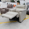 The RS-9495-PR Single leather dual motor recliner - Silver Grey - Floor Stock available to purchase from Warehouse Furniture Clearance at our next sale event.