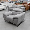 The RS-B0296 Single electric recliner - Silver Grey - Floor Stock available to purchase from Warehouse Furniture Clearance at our next sale event.