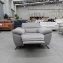 The RS-B0296 Single electric recliner - Silver Grey - Floor Stock available to purchase from Warehouse Furniture Clearance at our next sale event.
