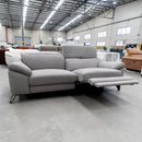 The RS-B0336-PR 2.5 seat dual motor electric recliner lounge - Silver Grey - Floor Stock available to purchase from Warehouse Furniture Clearance at our next sale event.