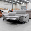 The RS-B0336-PR 2.5 seat dual motor electric recliner lounge - Silver Grey - Floor Stock available to purchase from Warehouse Furniture Clearance at our next sale event.