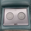 The RSHM-13250-PR 2.5 seat dual motor leather theatre suite - Green - Floor Stock available to purchase from Warehouse Furniture Clearance at our next sale event.