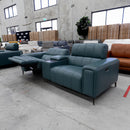 The RSHM-13250-PR 2.5 seat dual motor leather theatre suite - Green - Floor Stock available to purchase from Warehouse Furniture Clearance at our next sale event.