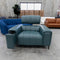 The RSHU-13250-PR Single dual motor leather theatre recliner - Green - Floor Stock available to purchase from Warehouse Furniture Clearance at our next sale event.
