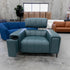 The RSHU-13250-PR Single dual motor leather theatre recliner - Green - Floor Stock