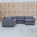 The Ravello Corner Lounge with Ottoman - Graphite available to purchase from Warehouse Furniture Clearance at our next sale event.