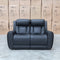 The Lauria Leather Two Seat Triple Motor Recliner Lounge with Air Massager - Black available to purchase from Warehouse Furniture Clearance at our next sale event.