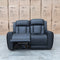 The Lauria Leather Two Seat Triple Motor Recliner Lounge with Air Massager - Black available to purchase from Warehouse Furniture Clearance at our next sale event.