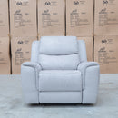 The Connor Triple Motor Electric Recliner - Light Grey available to purchase from Warehouse Furniture Clearance at our next sale event.