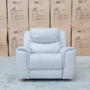 The Connor Triple Motor Electric Recliner - Light Grey available to purchase from Warehouse Furniture Clearance at our next sale event.