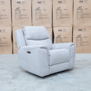 The Connor Triple Motor Electric Recliner - Light Grey available to purchase from Warehouse Furniture Clearance at our next sale event.
