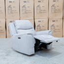 The Connor Triple Motor Electric Recliner - Light Grey available to purchase from Warehouse Furniture Clearance at our next sale event.