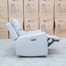 The Connor Triple Motor Electric Recliner - Light Grey available to purchase from Warehouse Furniture Clearance at our next sale event.