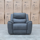 The Connor Triple Motor Electric Recliner - Graphite available to purchase from Warehouse Furniture Clearance at our next sale event.