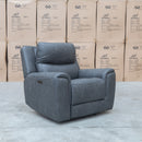 The Connor Triple Motor Electric Recliner - Graphite available to purchase from Warehouse Furniture Clearance at our next sale event.