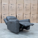 The Connor Triple Motor Electric Recliner - Graphite available to purchase from Warehouse Furniture Clearance at our next sale event.