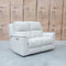 The Seattle Leather Two Seat Triple Motor Recliner Lounge - Beige available to purchase from Warehouse Furniture Clearance at our next sale event.