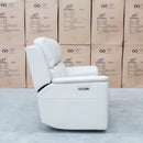 The Seattle Leather Two Seat Triple Motor Recliner Lounge - Beige available to purchase from Warehouse Furniture Clearance at our next sale event.