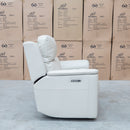 The Seattle Leather Two Seat Triple Motor Recliner Lounge - Beige available to purchase from Warehouse Furniture Clearance at our next sale event.