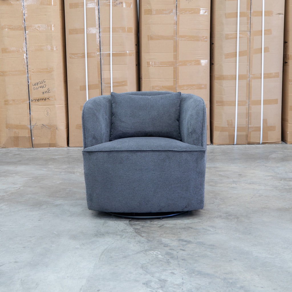 The Regis Swivel Chair - Carbon - PRE ORDER Available After 5th November available to purchase from Warehouse Furniture Clearance at our next sale event.