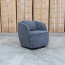 Regis Swivel Chair - Carbon