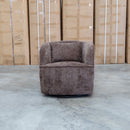 Regis Swivel Chair - Chocolate