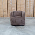 The Regis Swivel Chair - Chocolate