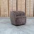 The Regis Swivel Chair - Chocolate
