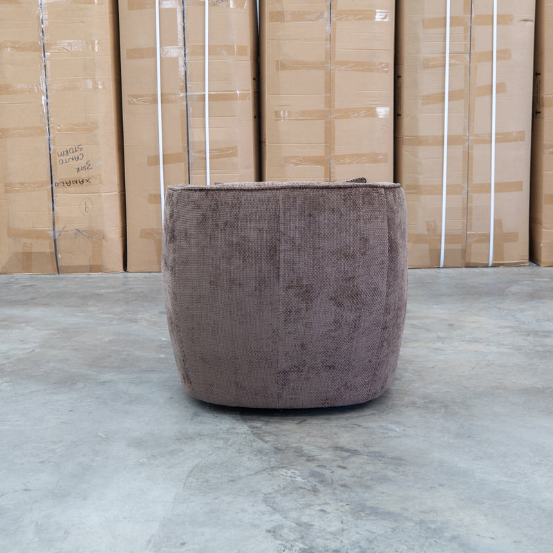 The Regis Swivel Chair - Chocolate
