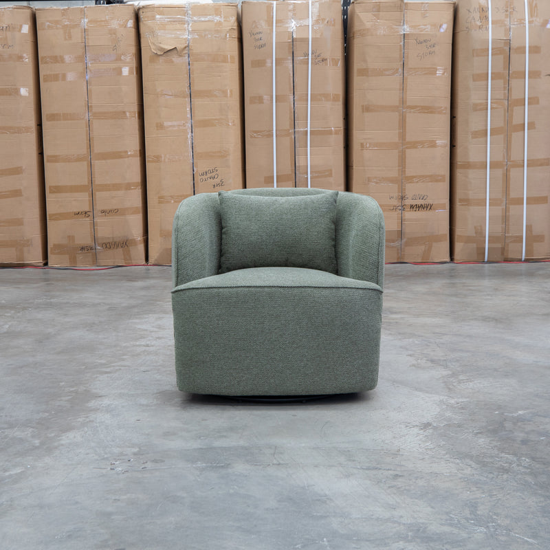 The Regis Swivel Chair - Olive