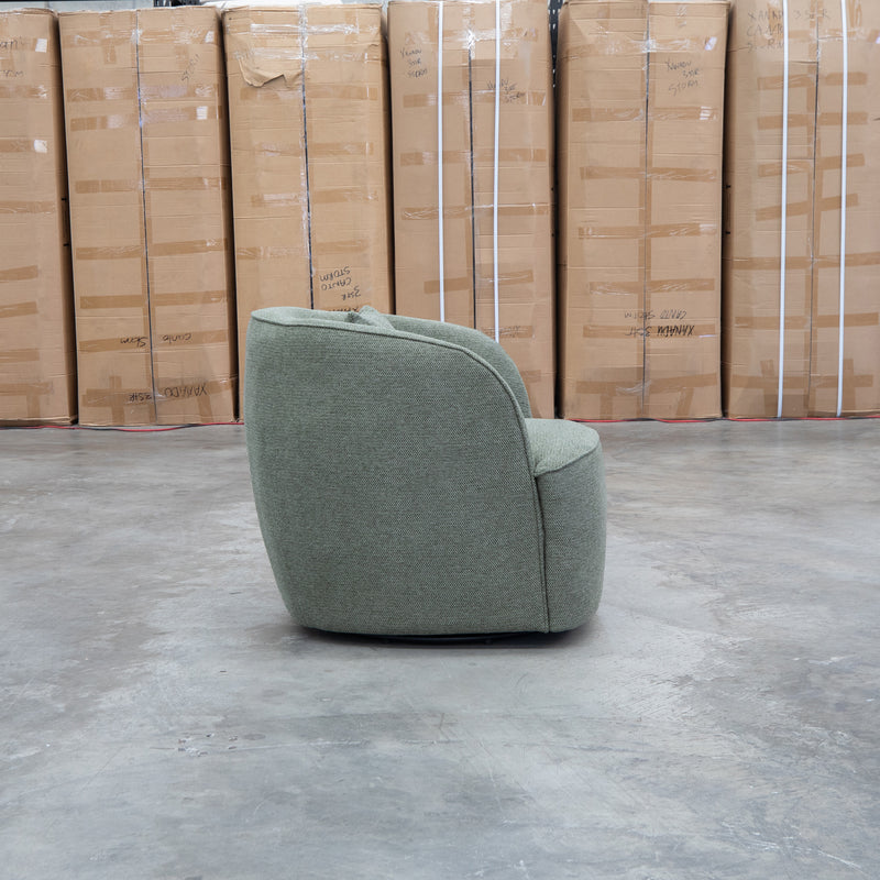 The Regis Swivel Chair - Olive
