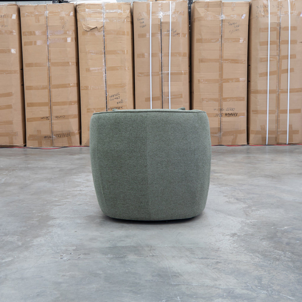 The Regis Swivel Chair - Olive - PRE ORDER Available After 5th November available to purchase from Warehouse Furniture Clearance at our next sale event.