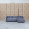 The Rhodes Curved Three Seat Chaise Lounge - Charcoal available to purchase from Warehouse Furniture Clearance at our next sale event.