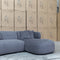 The Rhodes Curved Three Seat Chaise Lounge - Charcoal available to purchase from Warehouse Furniture Clearance at our next sale event.