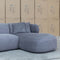 The Rhodes Curved Three Seat Chaise Lounge - Charcoal available to purchase from Warehouse Furniture Clearance at our next sale event.
