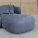 The Rhodes Curved Three Seat Chaise Lounge - Charcoal available to purchase from Warehouse Furniture Clearance at our next sale event.