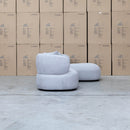 The Rhodes Curved Three Seat Chaise Lounge - Pewter available to purchase from Warehouse Furniture Clearance at our next sale event.