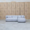 The Rhodes Curved Three Seat Chaise Lounge - Pewter available to purchase from Warehouse Furniture Clearance at our next sale event.