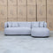 The Rhodes Curved Three Seat Chaise Lounge - Pewter available to purchase from Warehouse Furniture Clearance at our next sale event.